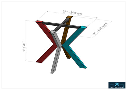 round table base star 